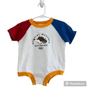 🔷SALT LAKE 2002: Baby unisex size 18 months, vintage Olympics onesie preowned🔷